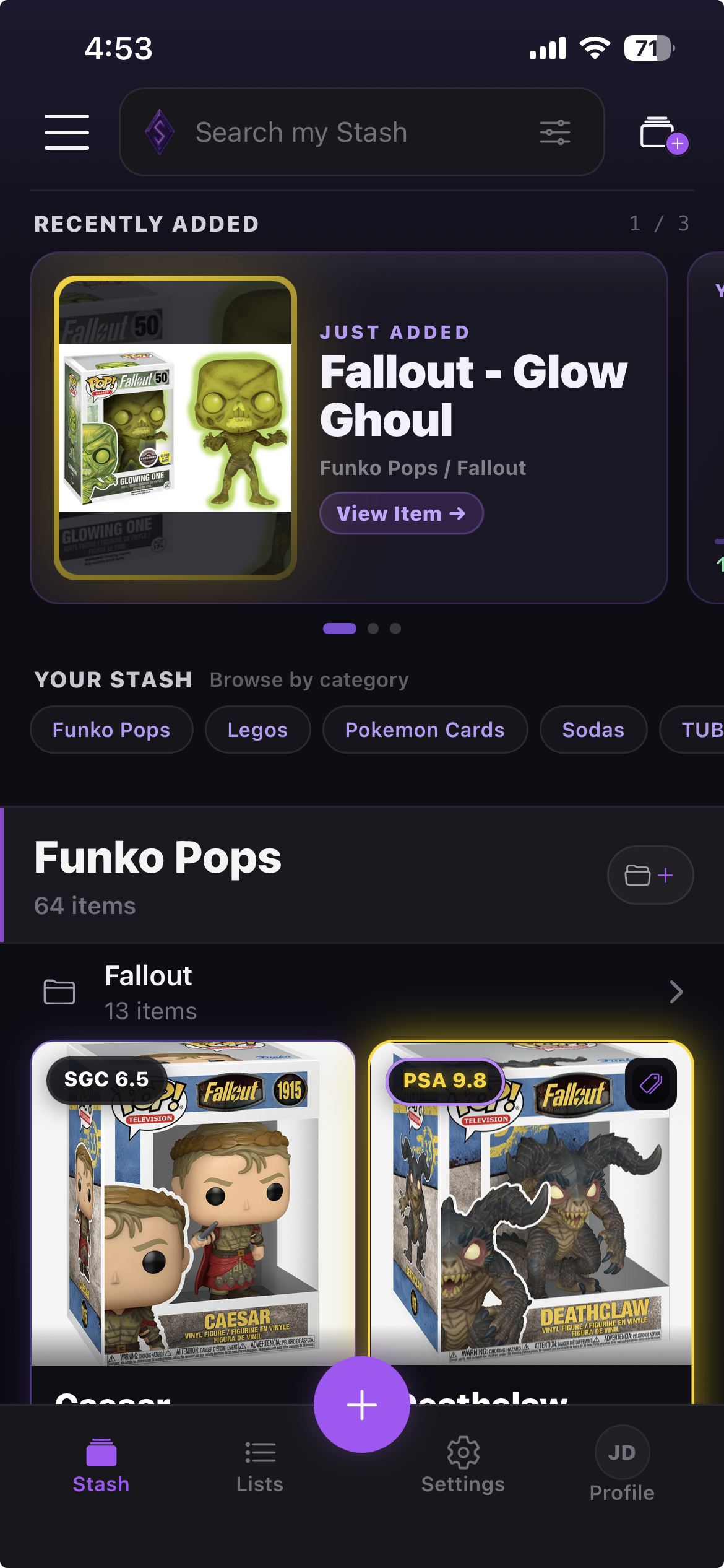 Organize your stash screenshot